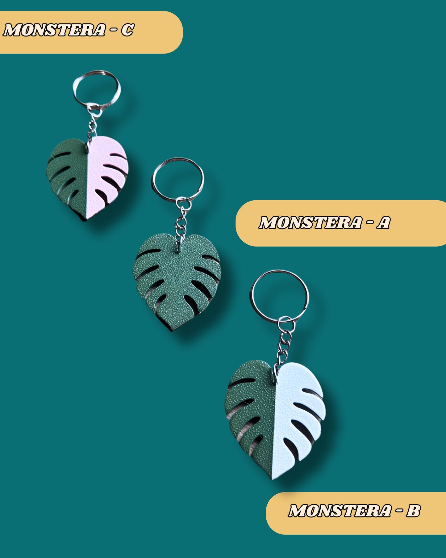 Botanical Leaf Keychains