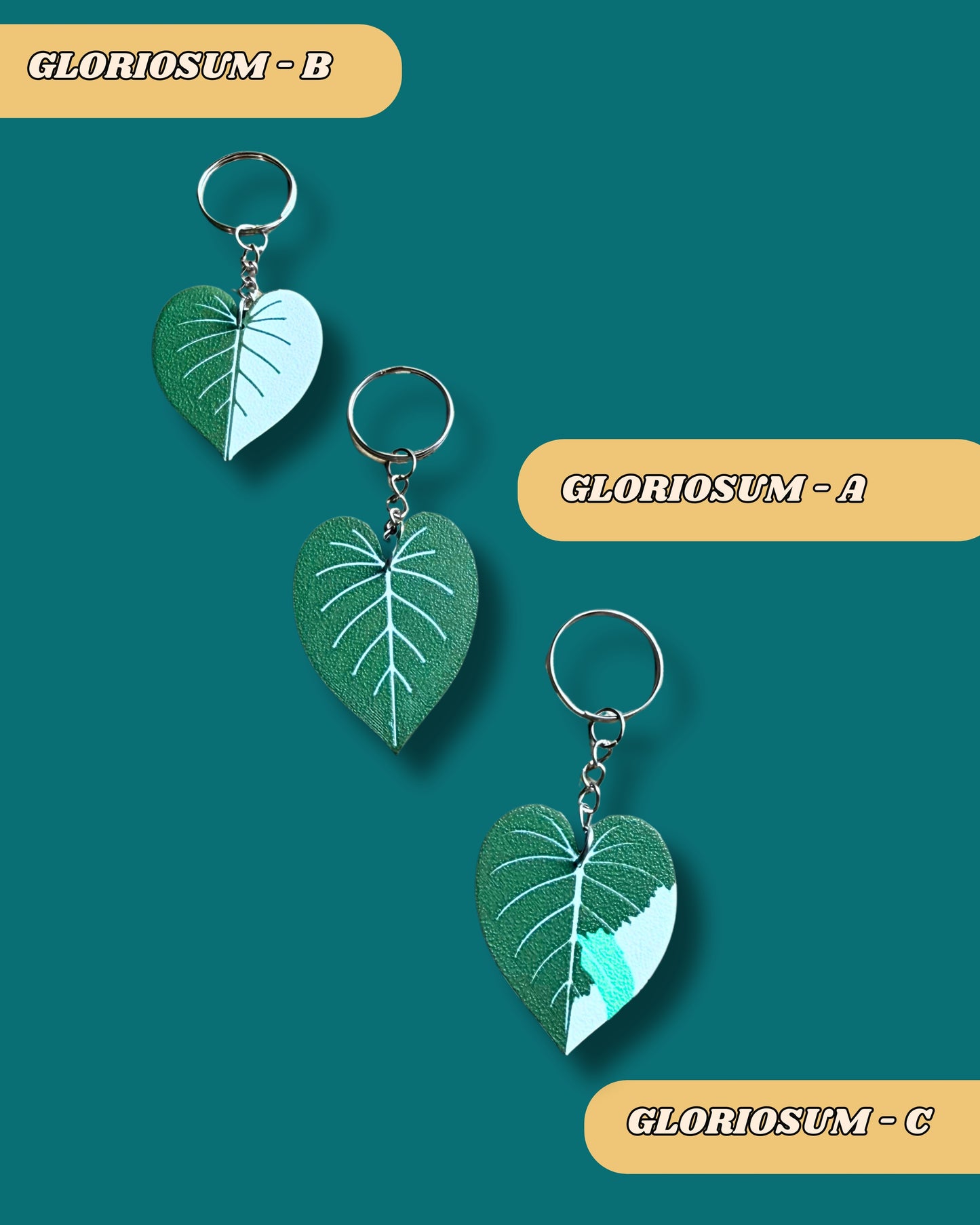 Botanical Leaf Keychains