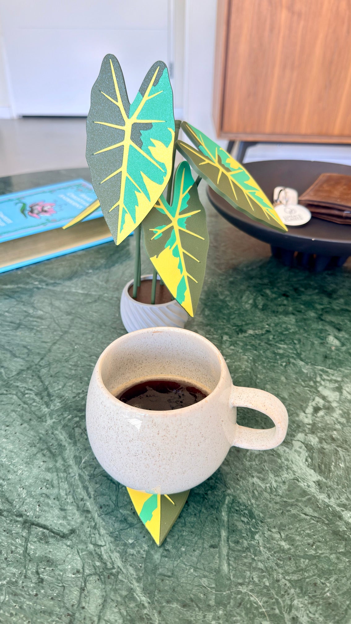 Alocasia Frydek Coaster Set — Albo / Aurea