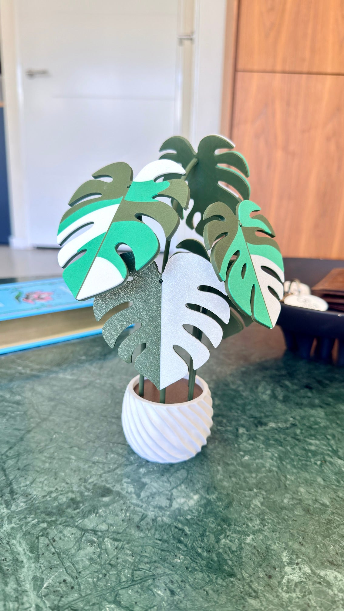 Monstera Coaster Set — Albo / Aurea