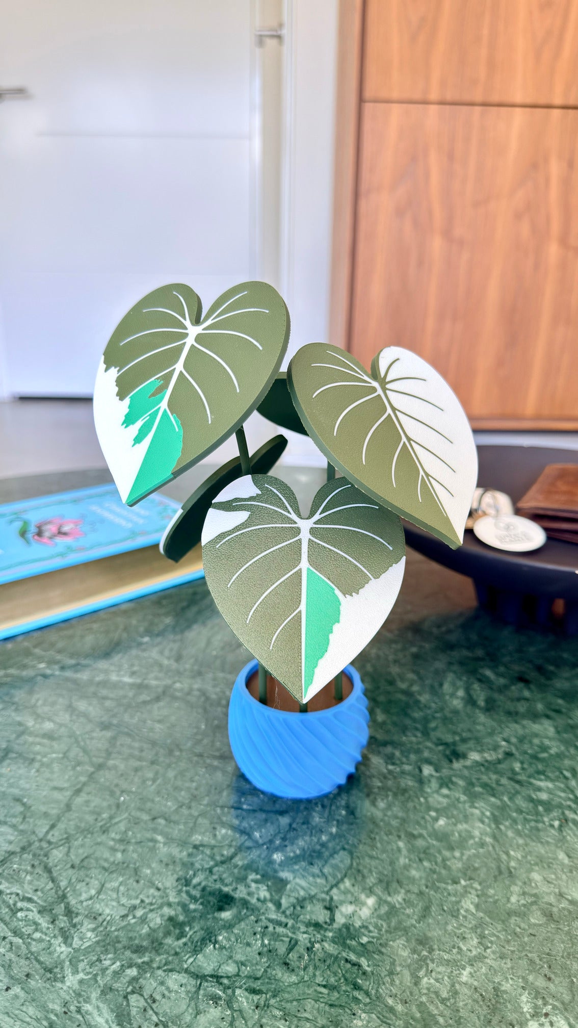 Philodendron Gloriosum Coaster Set — Albo / Tricolor