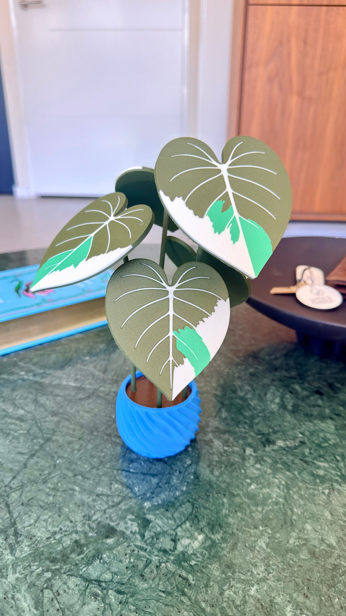 Philodendron Gloriosum Coaster Set — Albo / Tricolor