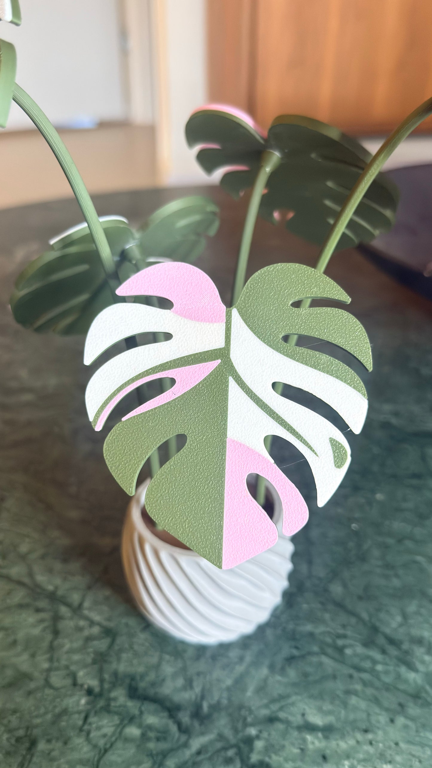 Monstera Coaster Set — Albo / Aurea / Pink