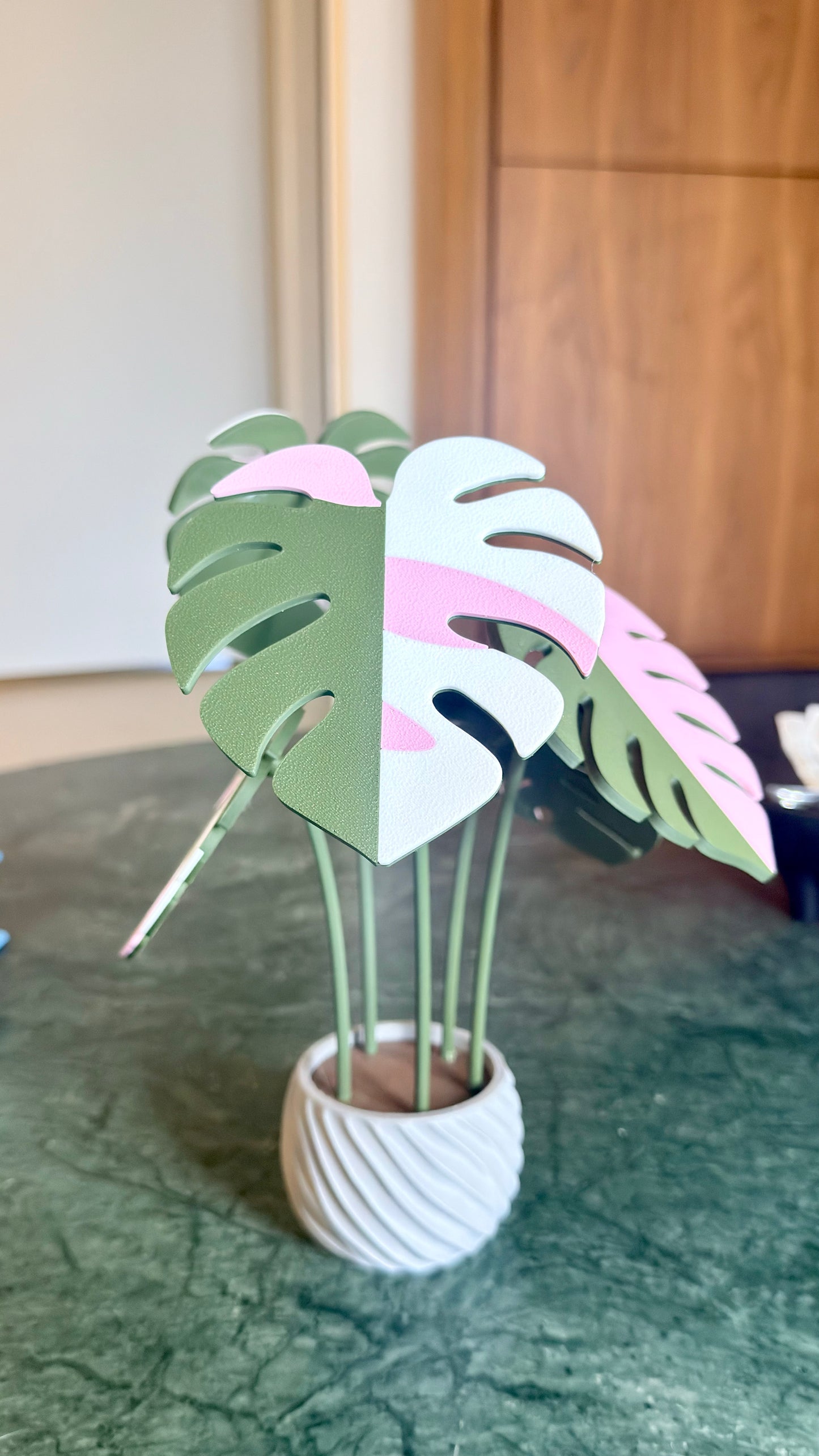 Monstera Coaster Set — Albo / Aurea / Pink