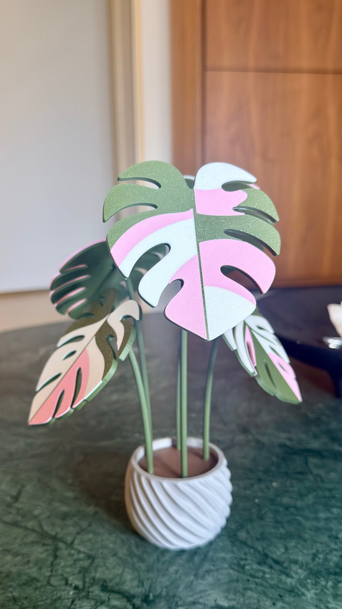 Monstera Coaster Set — Albo / Aurea / Pink